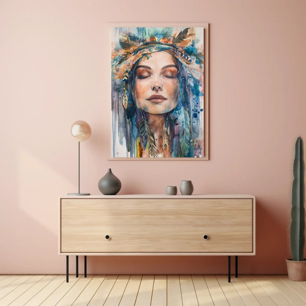 Modern Cityscape Skyscrapers Art Poster