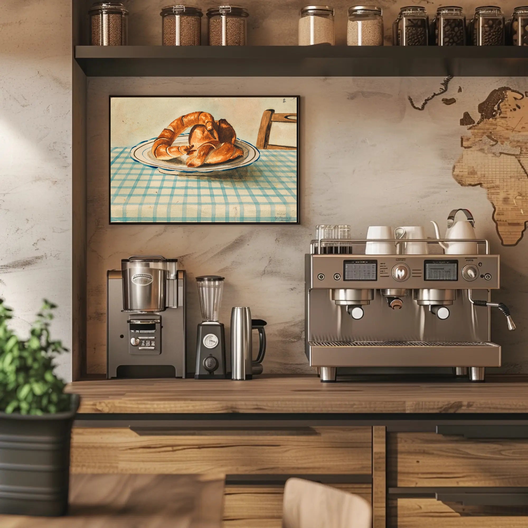 Cozy Breakfast Setting Poster