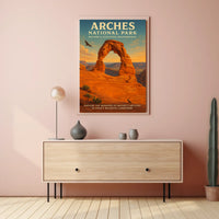 Arches National Park Scenic Vintage Travel Poster