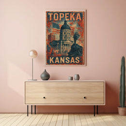 Topeka, Kansas A Vintage Tribute Poster