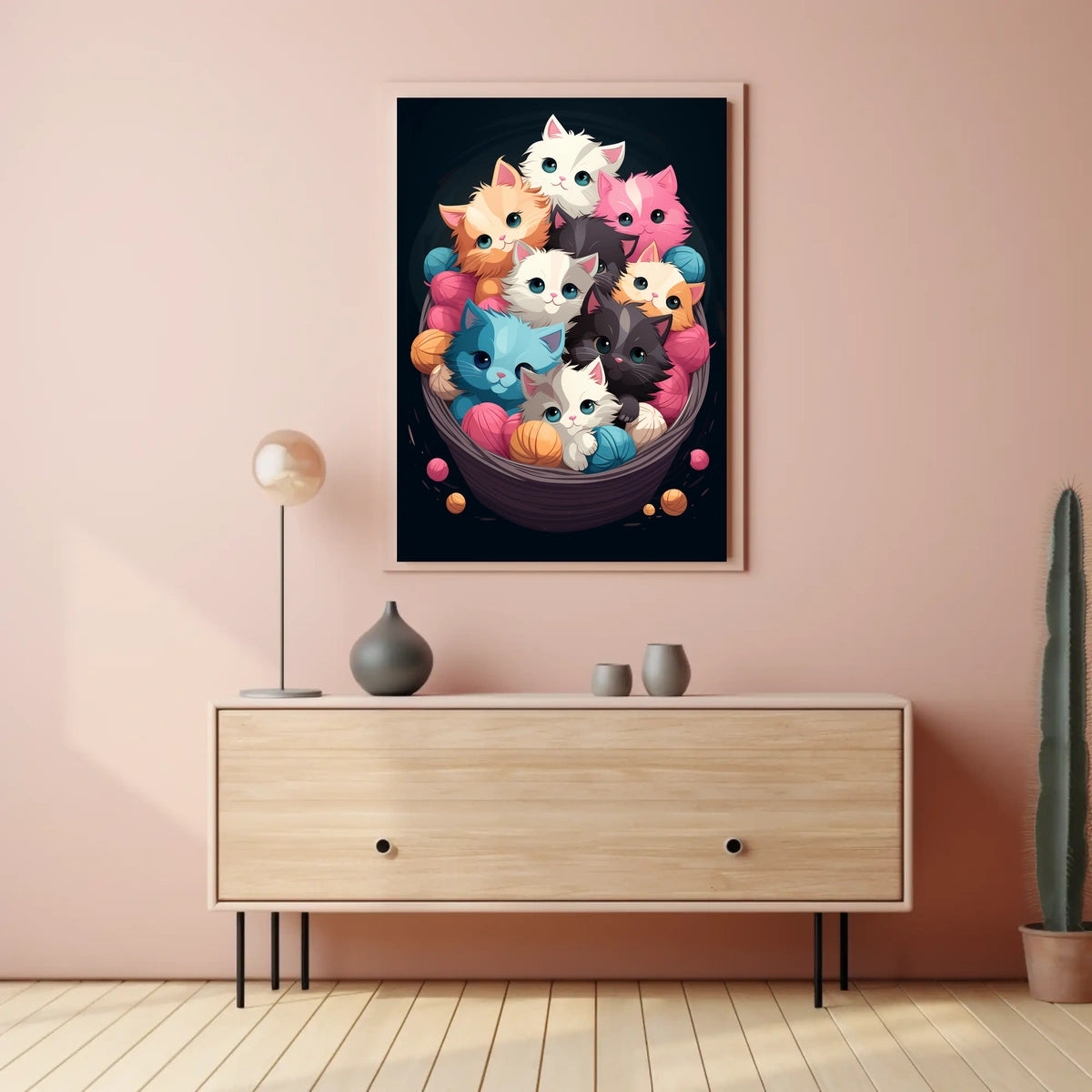 Basket Of Kittens Poster