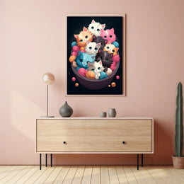 Basket Of Kittens Poster