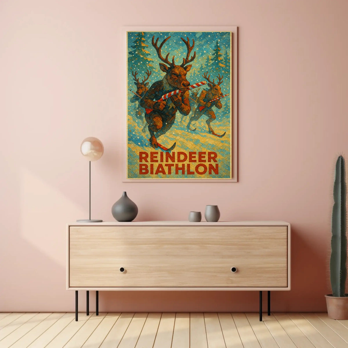 Reindeer Biathlon Poster