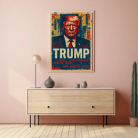 Donald Trump 47th President of the United States Street Art Mashup Poster