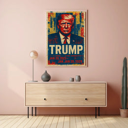 Donald Trump 47th President of the United States Street Art Mashup Poster