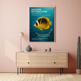 Raccoon Butterflyfish A Marine Aquarium Favorite Poster