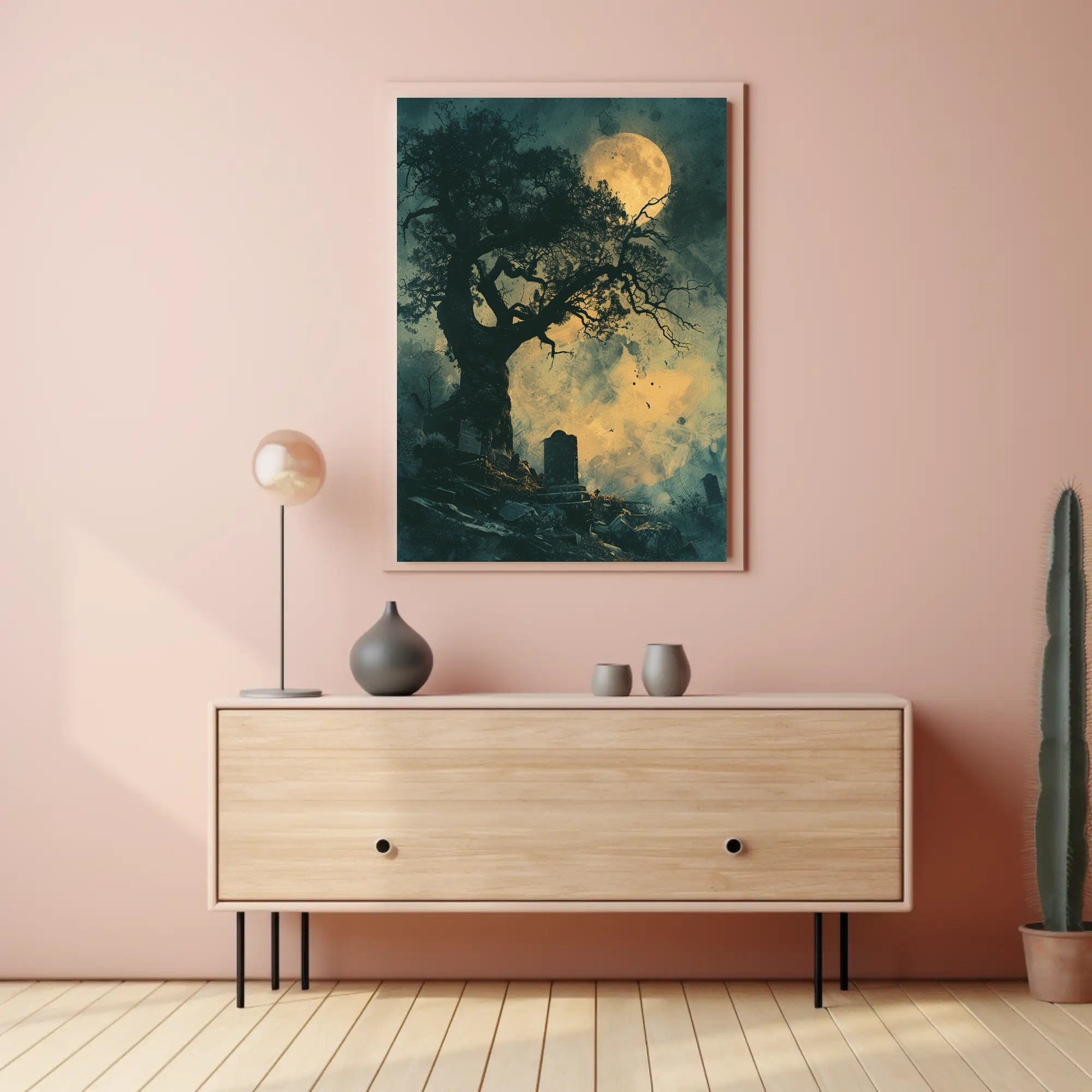 Haunting Gothic Graveyard Scene Fantasy or Mythology Poster PosterGoat