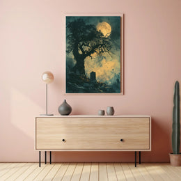 Haunting Gothic Graveyard Scene Fantasy or Mythology Poster PosterGoat
