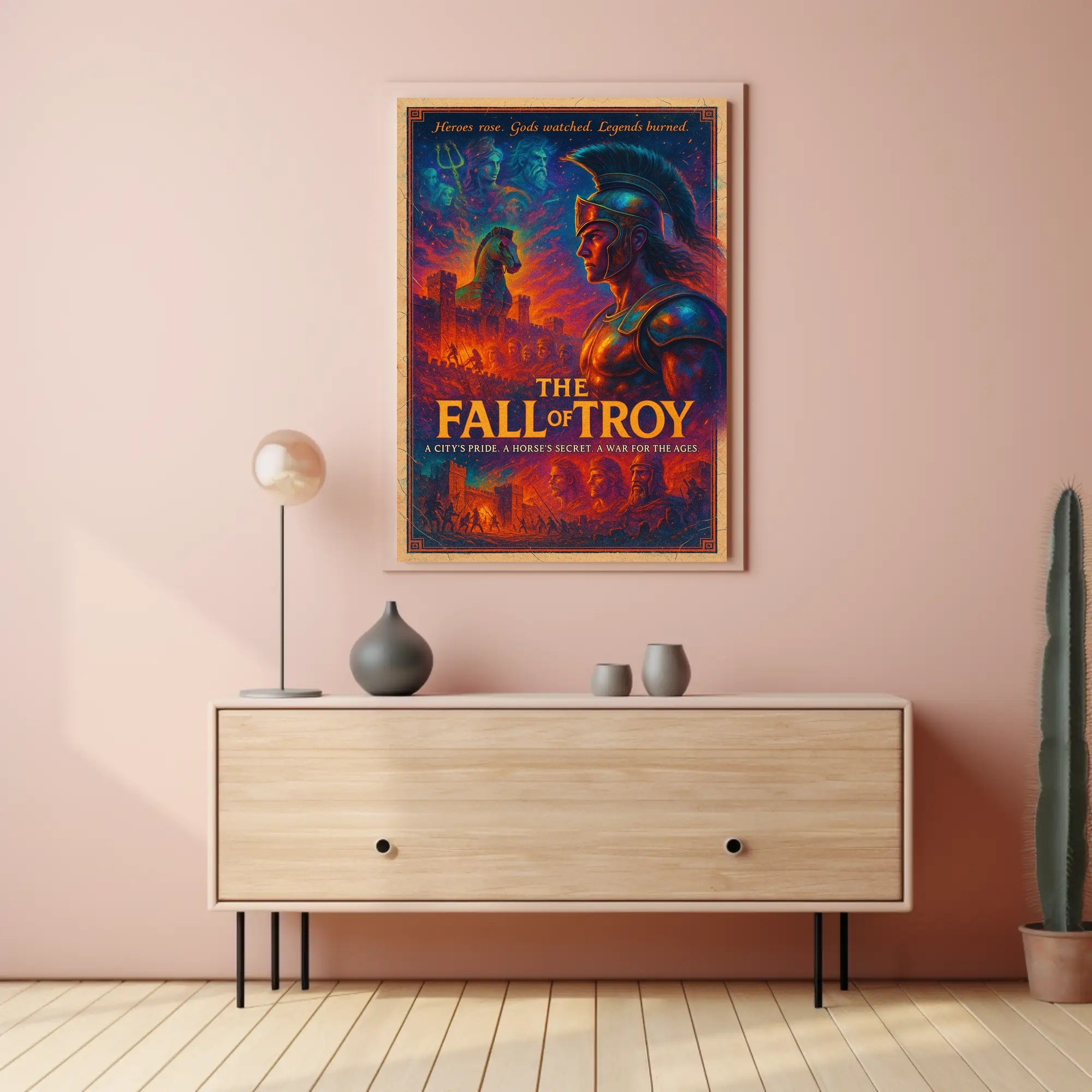 Fall of Troy: Epic Historical Fantasy Mythology Poster