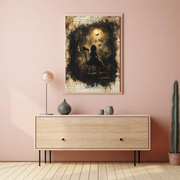 Haunting Gothic Silhouette Child Fantasy or Mythology Poster