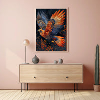 Majestic Cosmic Bird Art Poster: Nature's Freedom