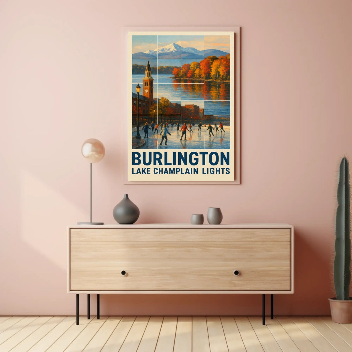 Burlington Lake Champlain Lights Poster