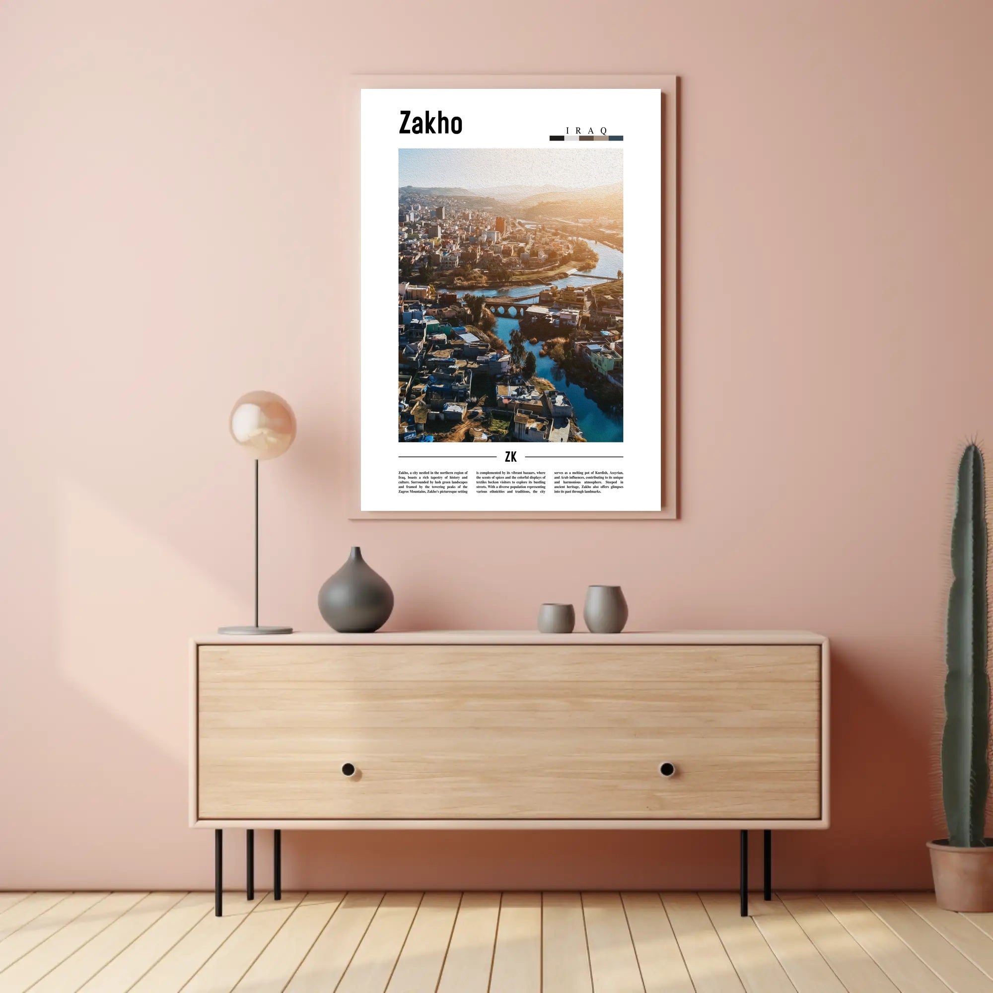 Zakho's Enchanting View Urban or Cityscape Poster PosterGoat