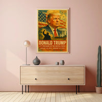 Donald Trump 47th President of the United States Layered Digital Collage Poster
