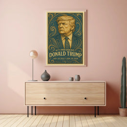 Donald Trump 47th President Pop Art Realism Decor Poster