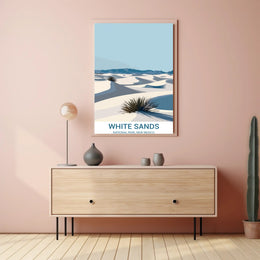 White Sands National Park Illustration Poster
