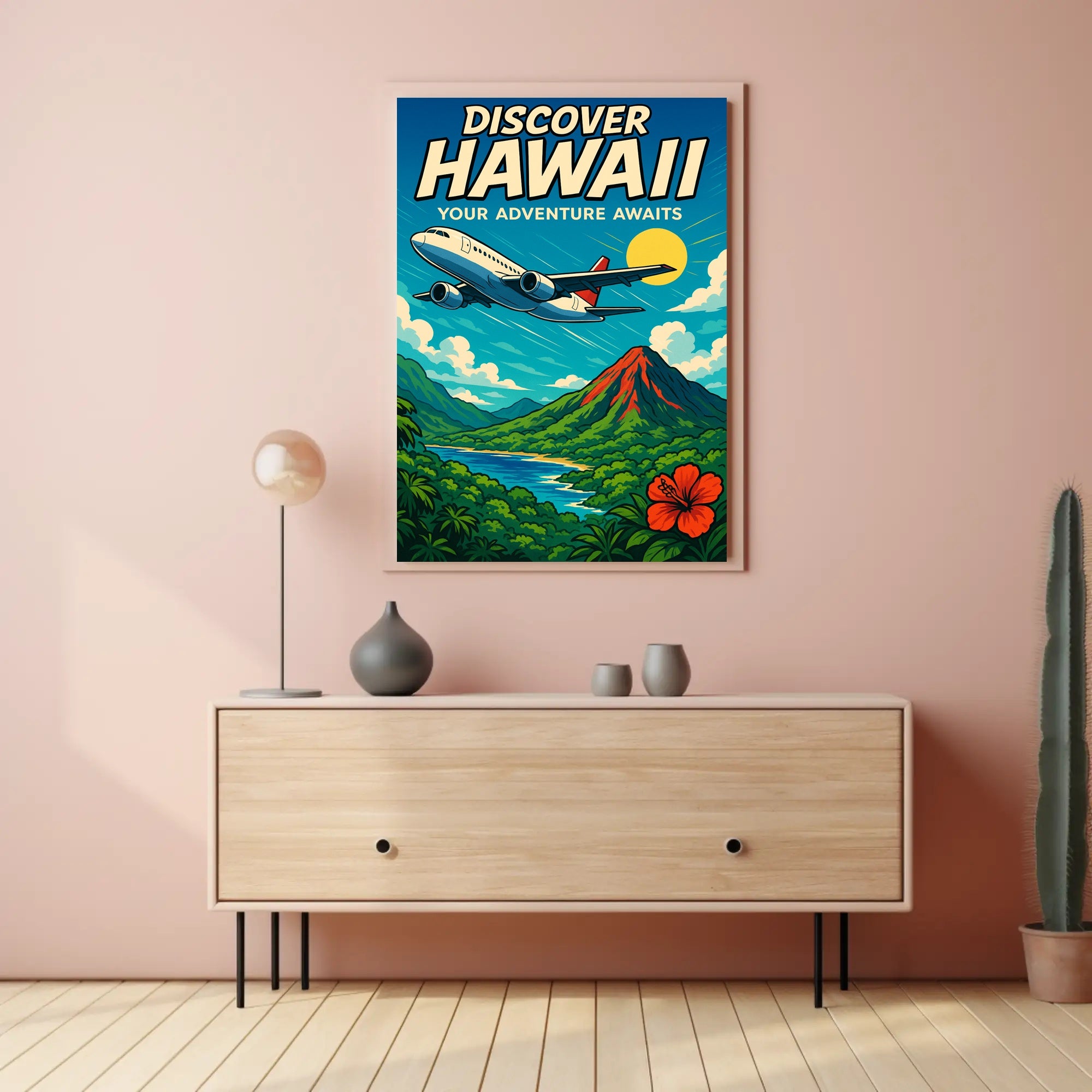 Discover Hawaii Travel Poster Art Print PosterGoat