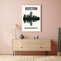 Boston Skyline Massachusetts Poster