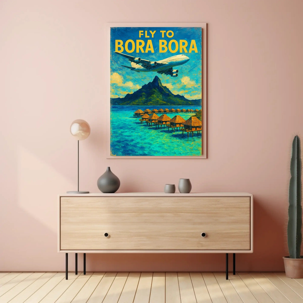 Fly To Bora Bora Poster