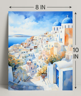 Santorini Serenity Poster