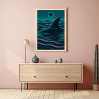 Shark In The Waves Poster