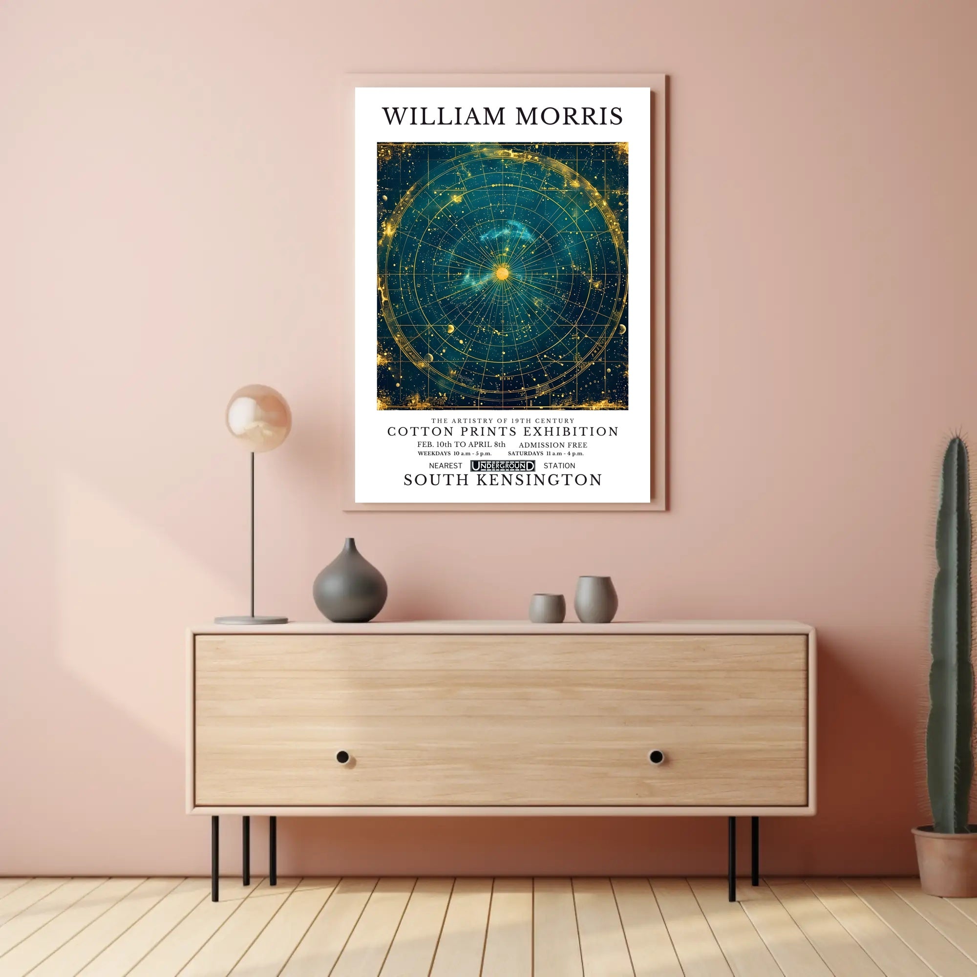 William Morris Cotton Prints Exhibition Poster
