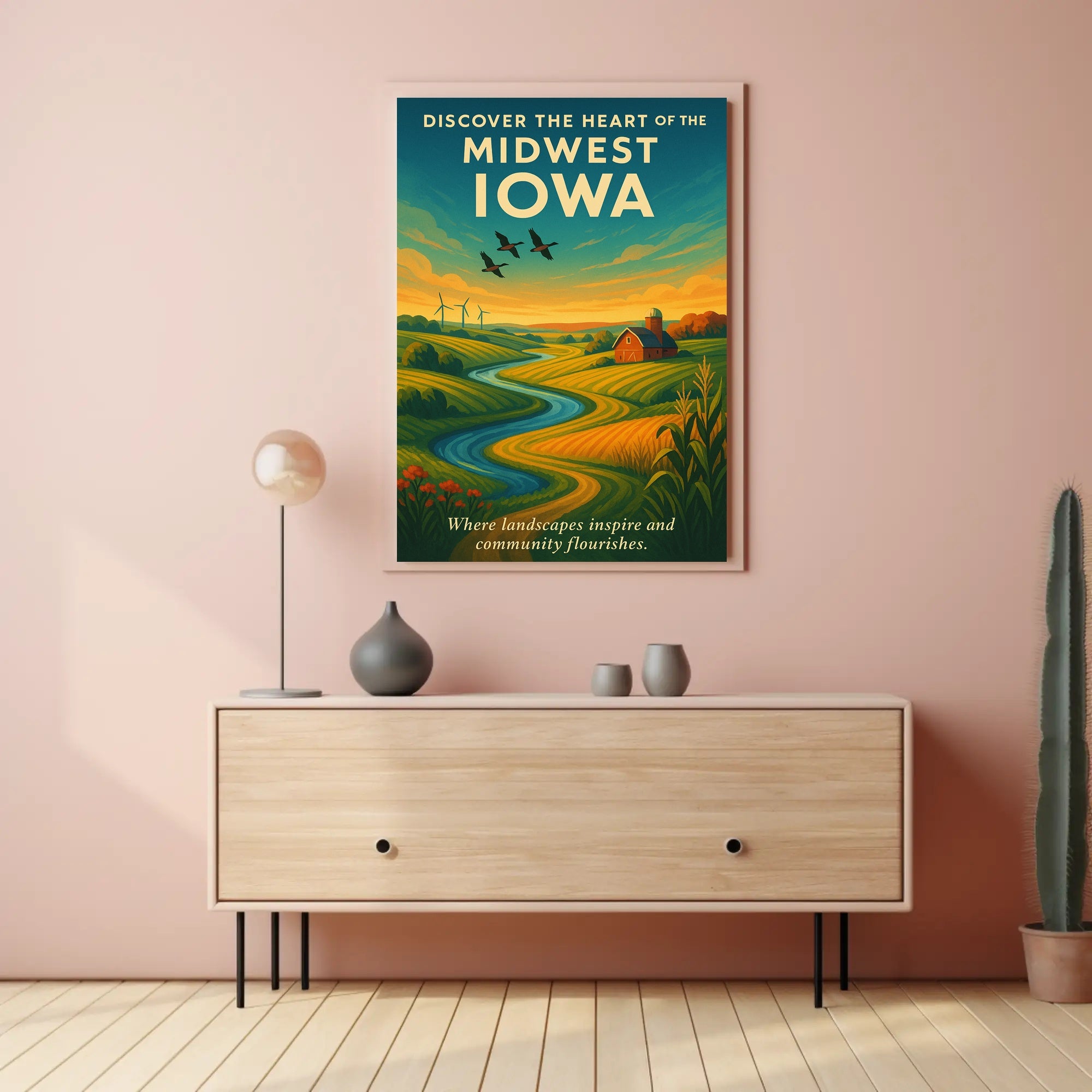 Discover The Heart Of Iowa Poster
