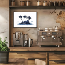 Tropical Island Escape Modern Art Poster