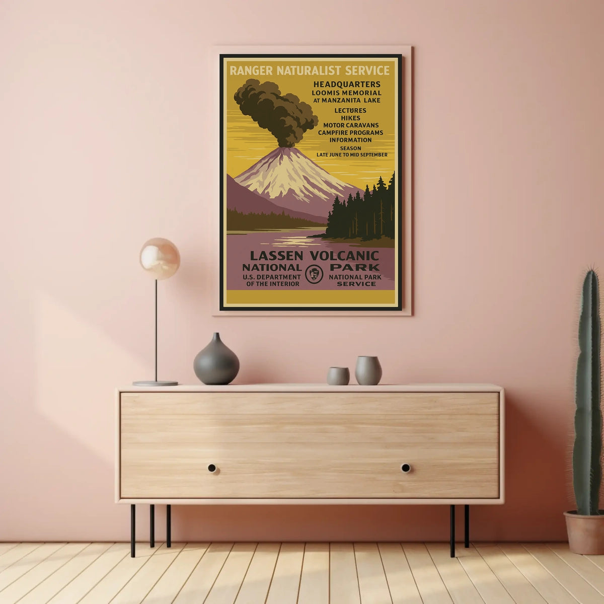 Lassen Volcanic National Park Ranger Service Poster