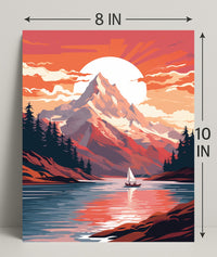 Serene Mountain Retreat Poster PosterGoat