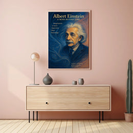 Albert Einstein Inspirational Art Poster for Creativity