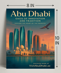 Abu Dhabi Modern Architectural Fusion Urban or Cityscape Poster