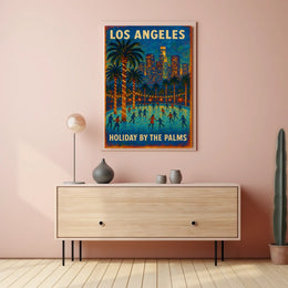Los Angeles Holiday by the Palms Poster