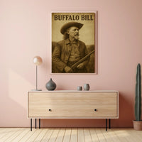 Legendary Western Hero Captivates in American Historical Poster