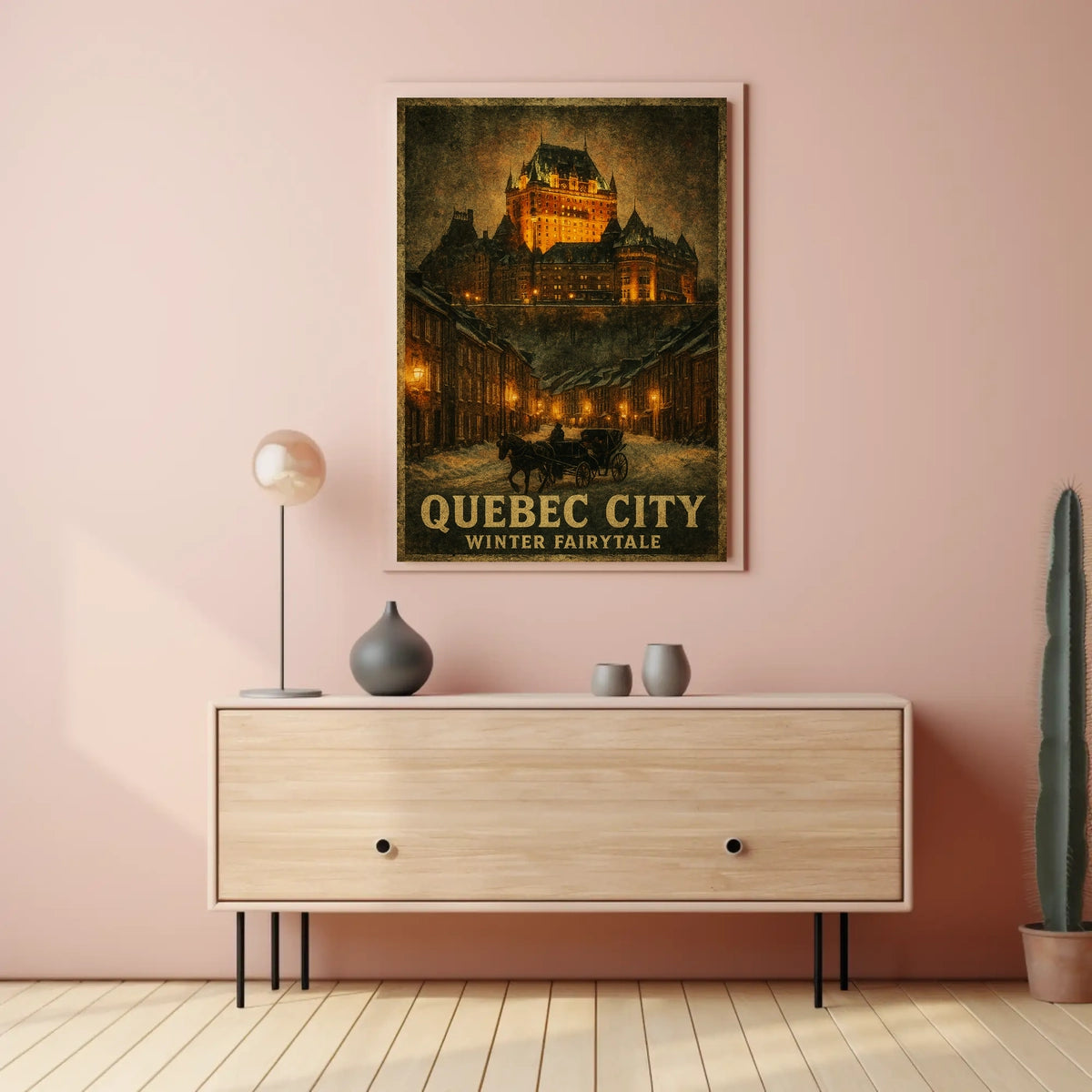 Quebec City Winter Fairytale Poster