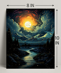 Celestial Nightscape Poster