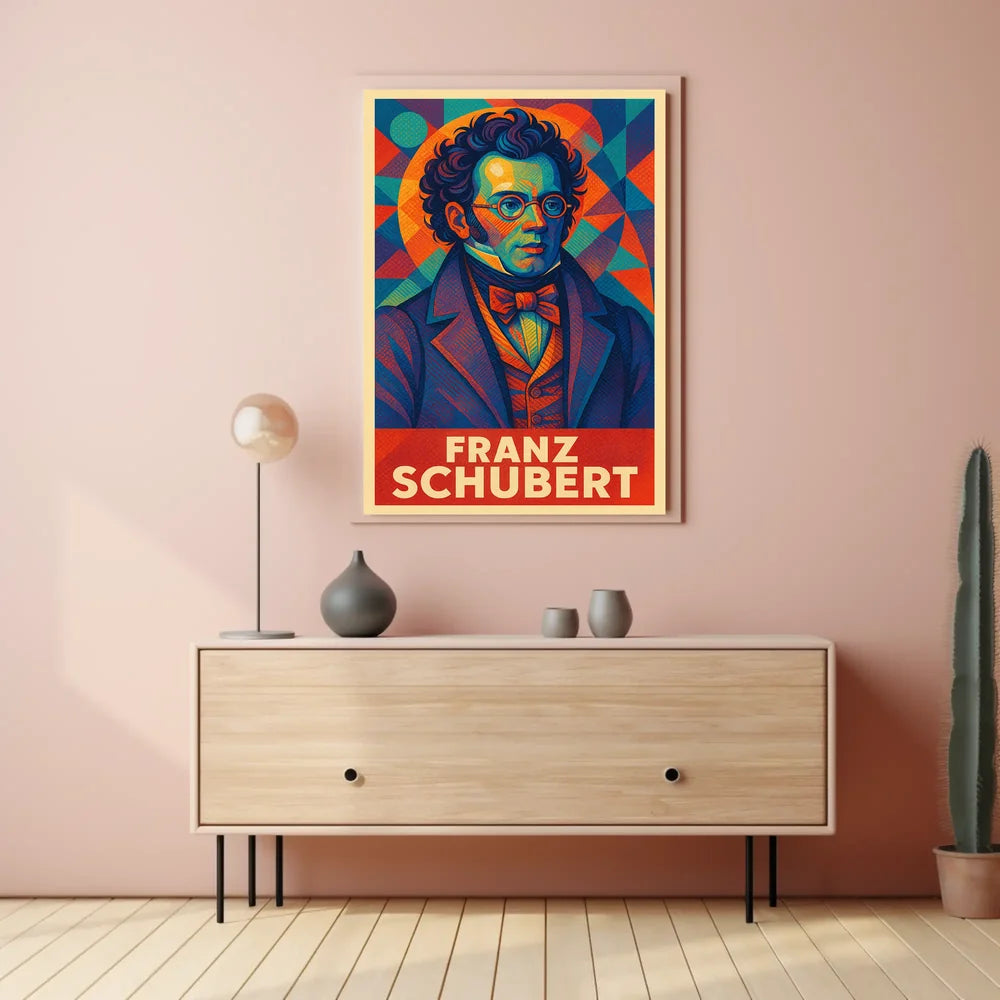 Franz Schubert Classical Music Vintage Art Poster