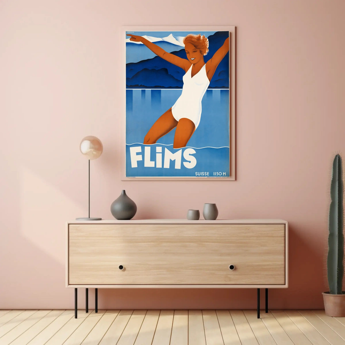 Flims Swiss Travel Poster