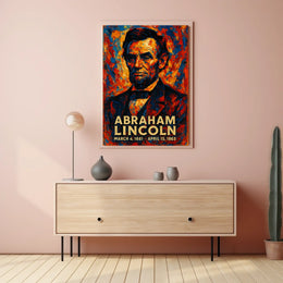 Abraham Lincoln 16th President of the United States Glitch Hop Art Poster