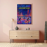 Cleveland Lakefront Glow Poster