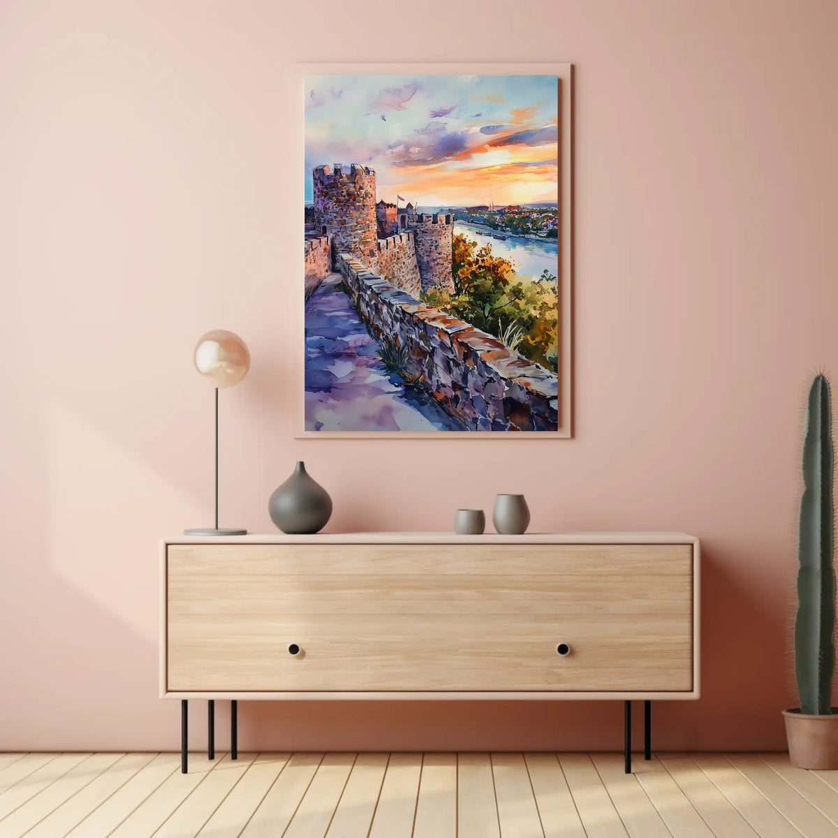 Serbia Belgrade Kalemegdan Fortress River View Poster