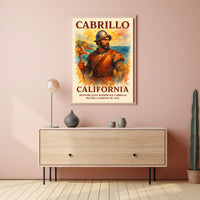 Juan Rodríguez Cabrillo Historical Landing Art Poster