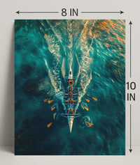 Rowing In Harmony Poster PosterGoat
