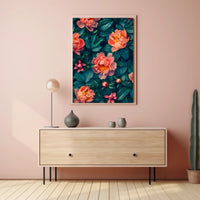 Elegant Peony Garden Floral Art Poster