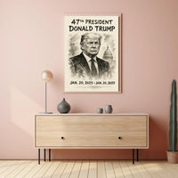 Trump 47th President Patriotic Scenic Poster