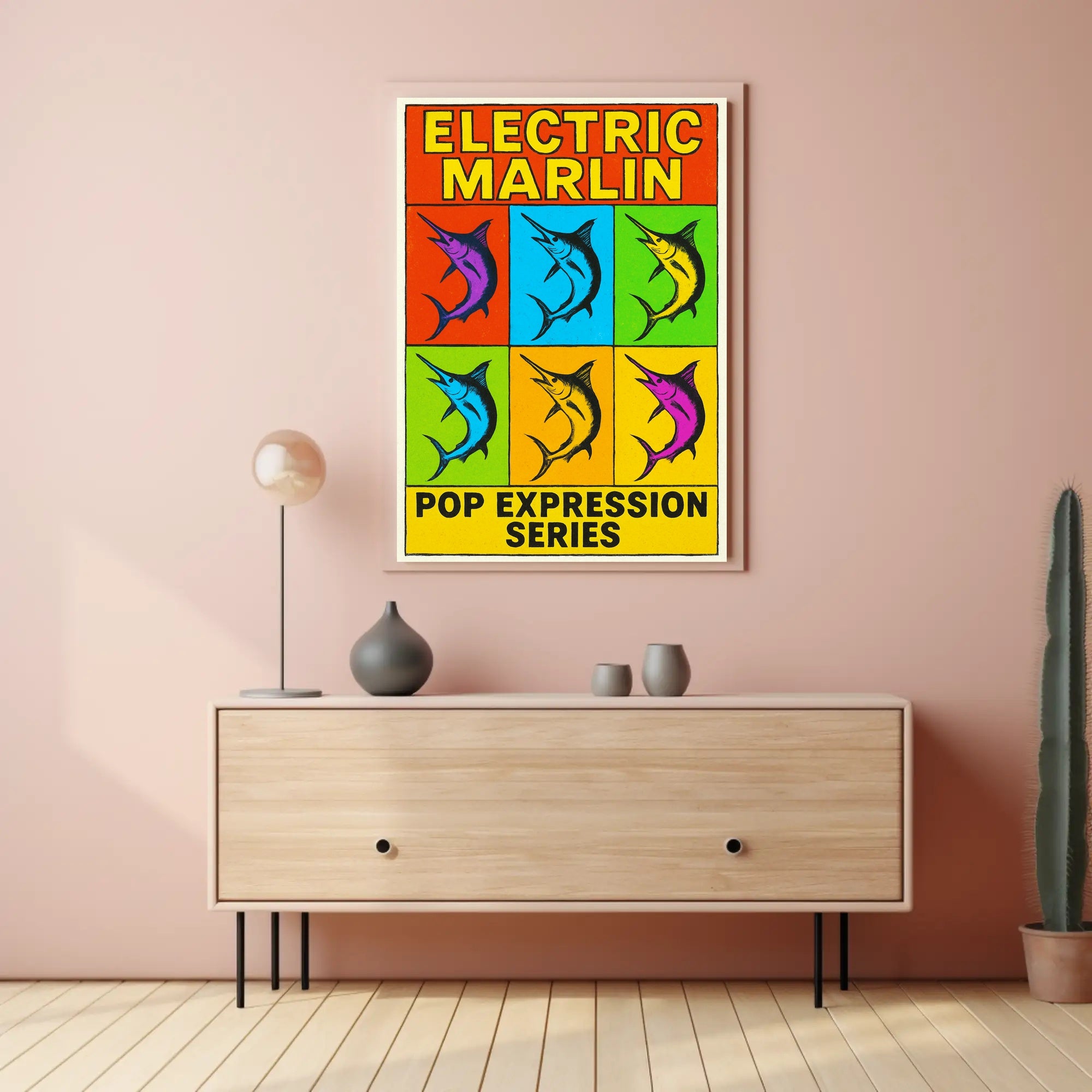 Electric Marlin Pop Expression Series Poster PosterGoat
