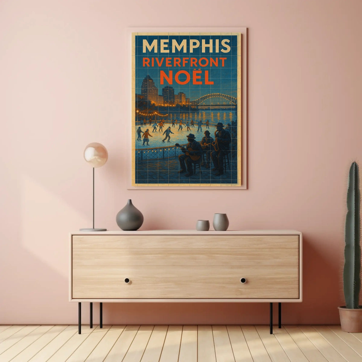 Memphis Riverfront Noël Poster