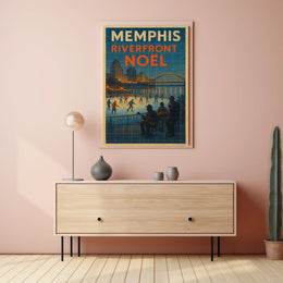 Memphis Riverfront Noël Poster