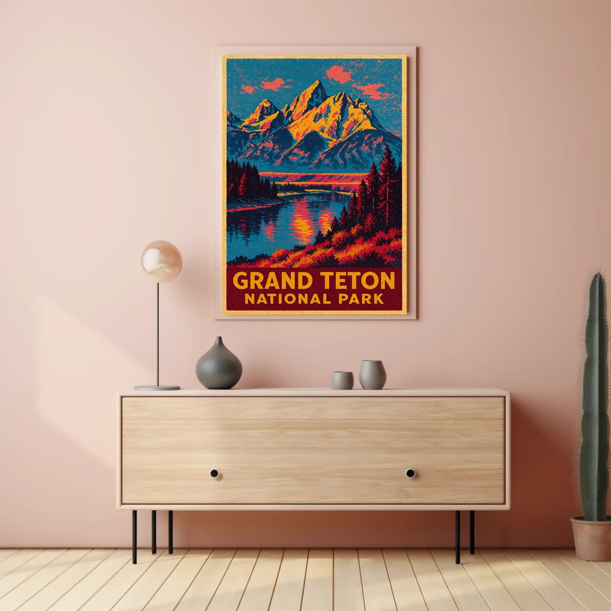 Grand Teton Adventure Vintage Poster