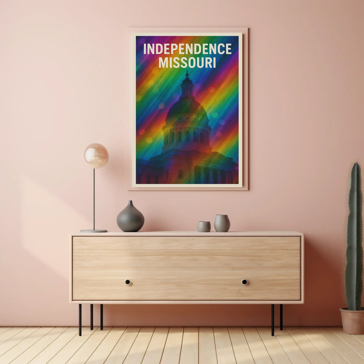 Independence Missouri Cityscape Minimalist Decor Poster